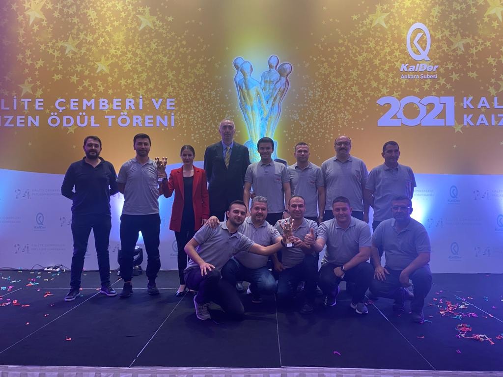 "En İyi Kaizen ve Kalite Çemberi Projeleri" ödülüne layık görüldük.